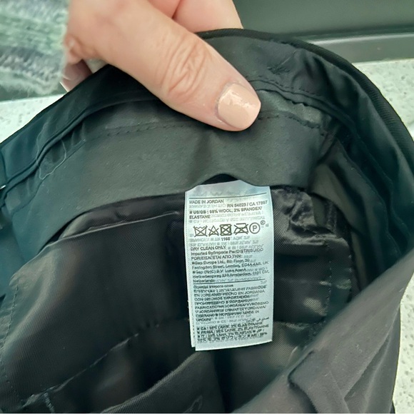 NWT BANANA REPUBLIC Black Slim Straight Ankle Pants - Picture 7 of 9